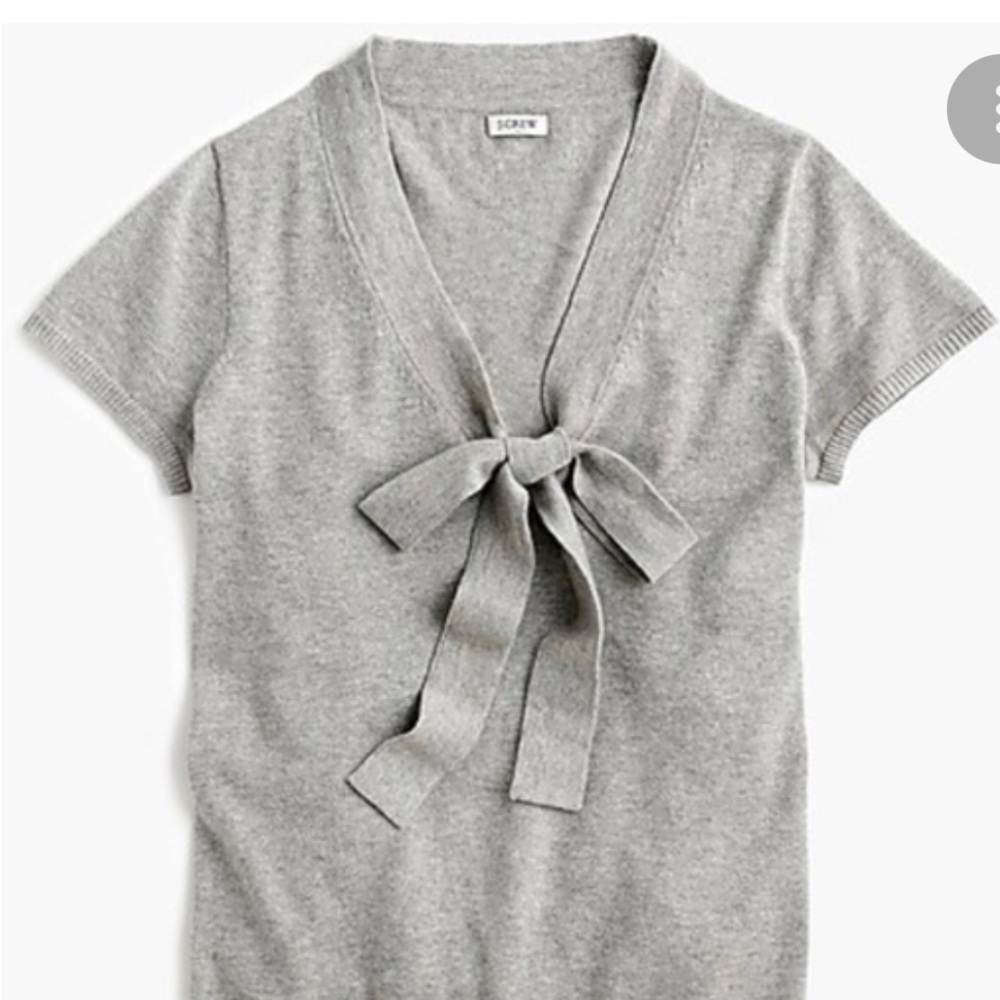 J.Crew Bow Front Short Sleeve Sweater Top
NWOT